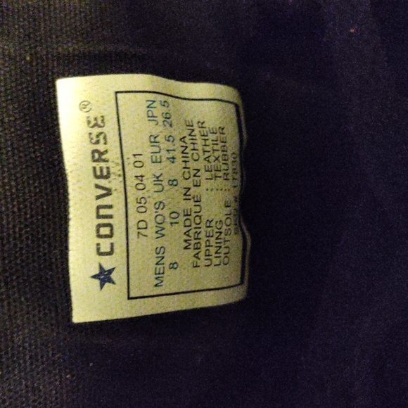 Prelove Unisex Converse Chuck Taylor All Star Leather Shoe's. - Picture 4 of 6